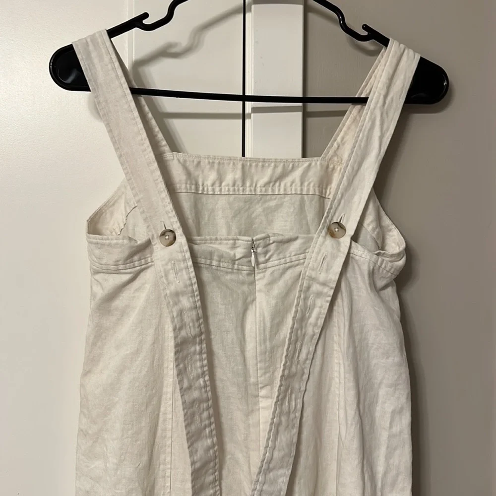 Madewell Size S LinenCotton Princess-Seamed Midi Dress Great Condition Worn Once - Picture 8 of 10